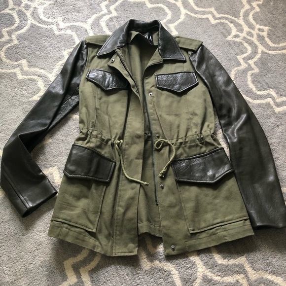 Veda Size S Jacket With Genuine Leather - Picture 1 of 10